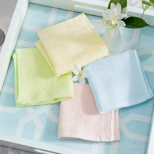 亲肤柔软儿童面巾方巾 不掉毛 纤维小手帕  商品图3