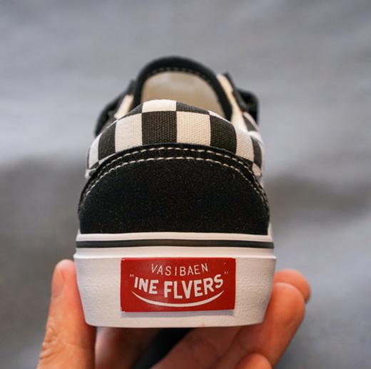 【童鞋】万斯巴黑白棋盘格子儿童帆布鞋 商品图3
