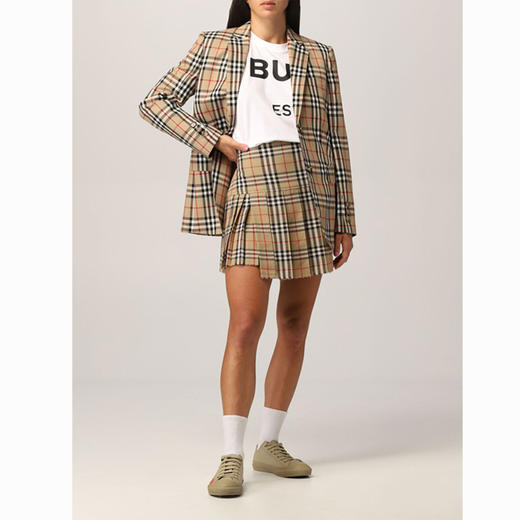 BURBERRY 巴宝莉  女士 Vintage 格纹羊毛精裁夹克 格子 8033466 A7028 商品图0