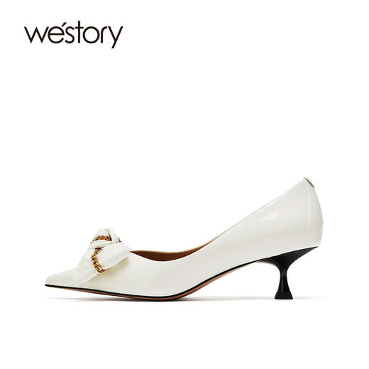 westory女鞋2021秋季新款真皮尖头浅口高跟鞋百搭单鞋S21CE34461 商品图1