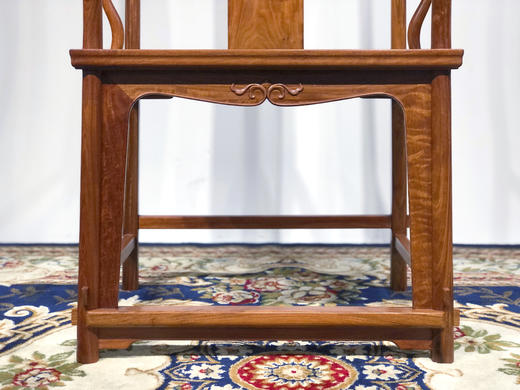 红桥红  家具严选  缅甸花梨（大果紫檀）【藤面 上博四出头官帽椅 】 商品图3