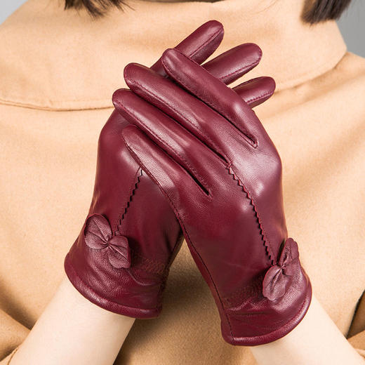 【手套】*手套女士羊皮手套冬季保暖手套海宁皮手套 商品图6