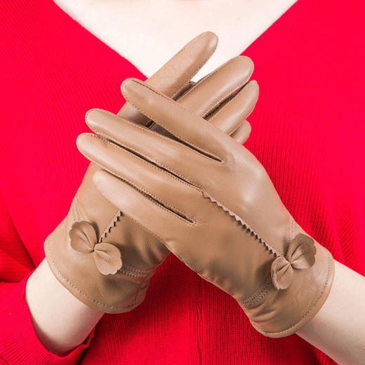 【手套】*手套女士羊皮手套冬季保暖手套海宁皮手套 商品图3