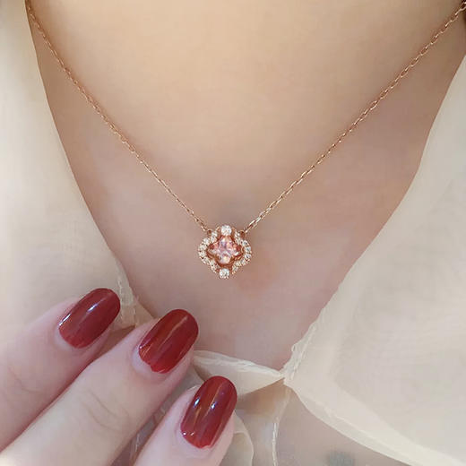 【超惠秒】Swarovski/施华洛世奇跳动的心女士粉钻花朵项链 元旦礼物 5514488 商品图2