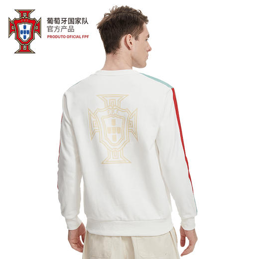 葡萄牙国家队官方商品 | 春夏纯棉款拼条卫衣纯白球迷时尚经典 商品图2