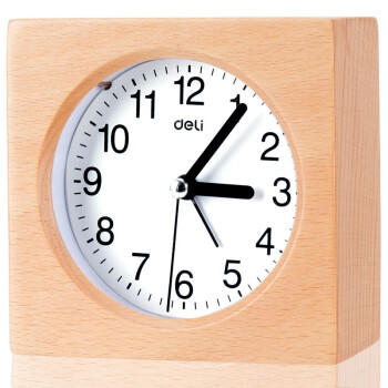 得力闹钟8816木纹（4寸） 商品图1
