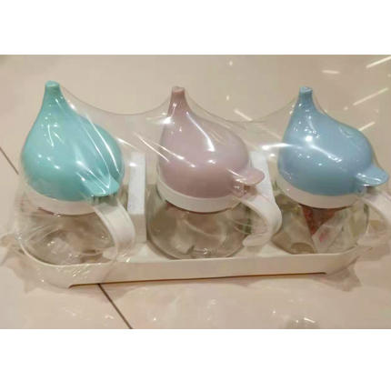 【9.9元/套】优诺幸福象三组玻璃调味盒（1114886） 商品图0