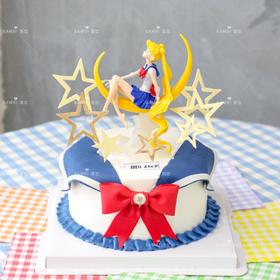 水兵月美少女翻糖奶油蛋糕
