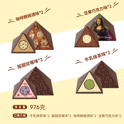 【哈根达斯】中秋月饼冰淇淋卢浮映月卢浮宫宫殿造型高档送礼提货券 商品图2