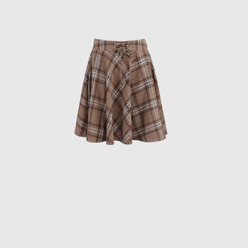 腰头交叉织带半裙