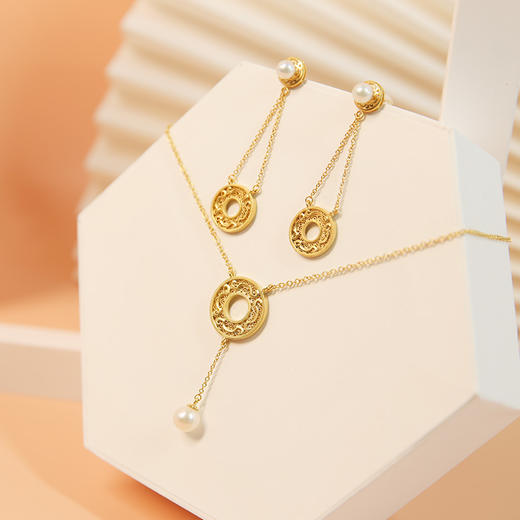 【宫廷系列】饮水鸟  手工花丝镶嵌 项链耳钉耳坠手镯饰品 银镀金 珐琅彩 天然珍珠 商品图9