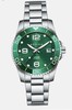 1F【奥尼卡】(AONIKA)英国品牌经典时尚机械防水男士女士陶瓷圈腕表 钢壳绿面 AK41148 商品缩略图1