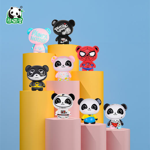 熊猫屋PANDAHOUSE 搪胶公仔 国潮/英雄系列小号 商品图0