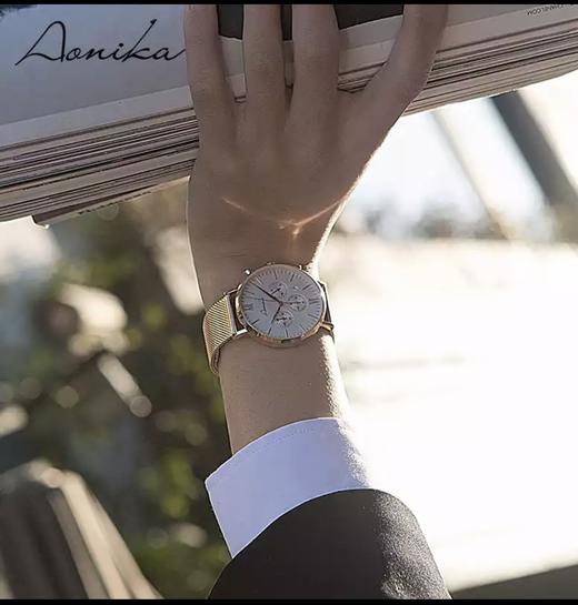 1F【奥尼卡】(AONIKA)手表男士超薄石英表情侣表潮流时尚简约防水男腕表AG5.41.4.7.1.00 商品图4
