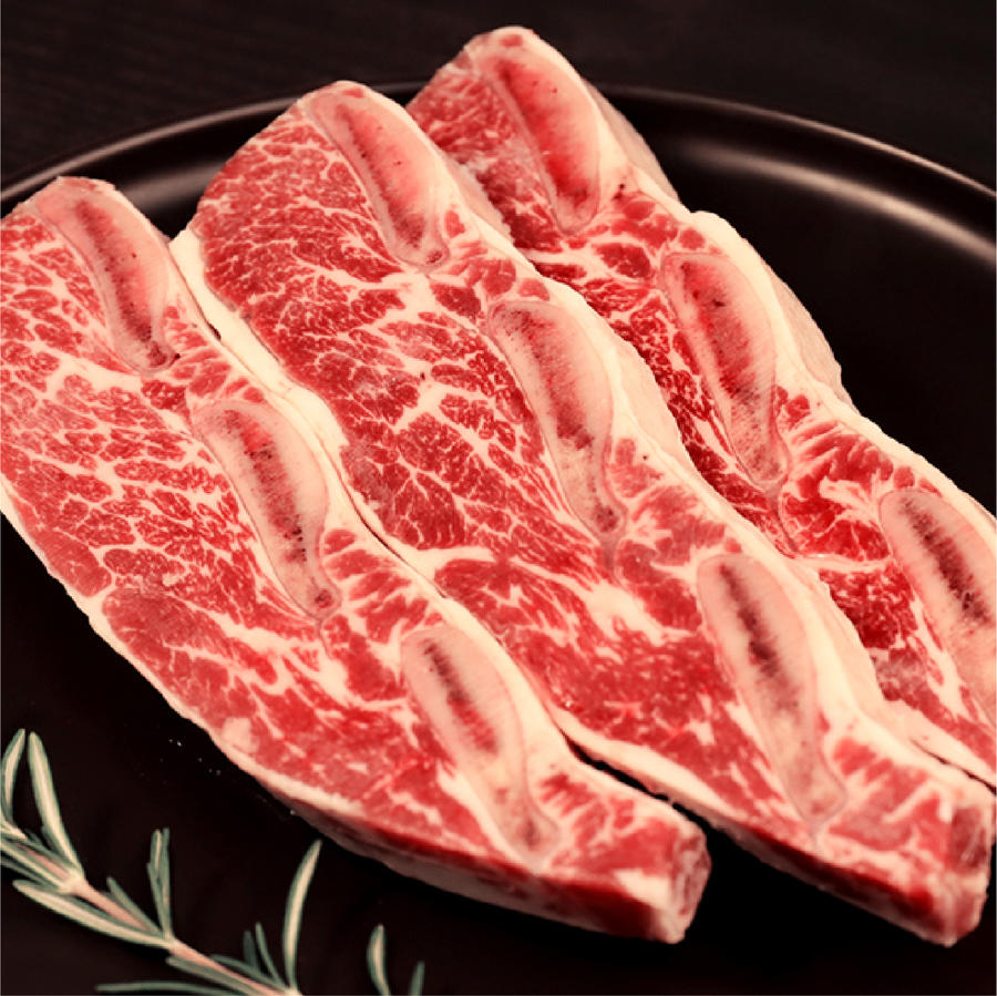 1公斤大包装(约3~4包)】俄罗斯极佳级谷饲安格斯 牛仔骨 雪花牛扒