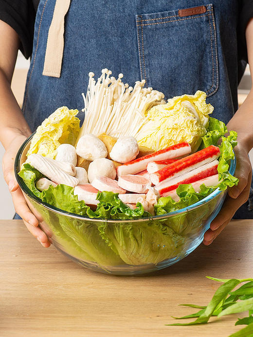 【高品质厨房用品悦味】悦味低脂低油健康烹调沙拉碗多功能打蛋和面切菜沥水洗菜篮9件套 商品图1