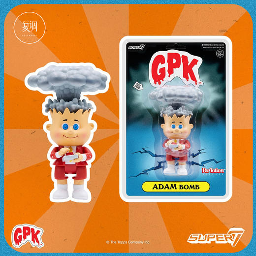 现货 Super7 垃圾桶小子 GPK 红色版 Adam Bomb挂卡 复古 潮流玩具 摆件 商品图3