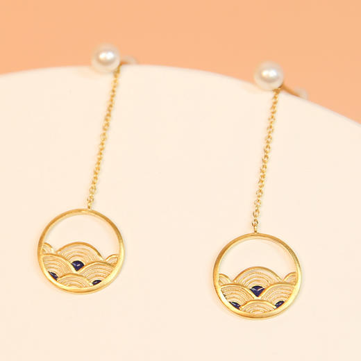 【宫廷系列】饮水鸟  手工花丝镶嵌 项链耳钉耳坠手镯饰品 银镀金 珐琅彩 天然珍珠 商品图10