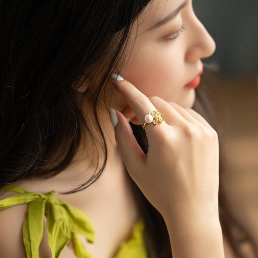 Manreya玛芮雅「花与爱丽丝」天然淡水AK珍珠花朵戒指气质优雅感 商品图2