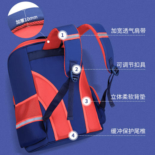 迪迪虎英伦学院风书包 ， 专为孩子减负而生，护腰耐用，背着很省力 商品图3