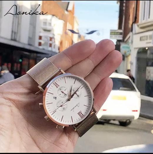1F【奥尼卡】(AONIKA)手表男士超薄石英表情侣表潮流时尚简约防水男腕表AG5.41.4.7.1.00 商品图3