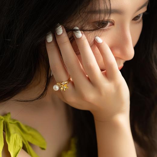 Manreya玛芮雅「花与爱丽丝」天然淡水AK珍珠花朵戒指气质优雅感 商品图3