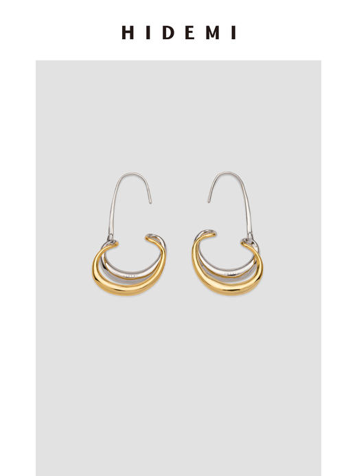 HIDEMI花苞线条感耳环 商品图0