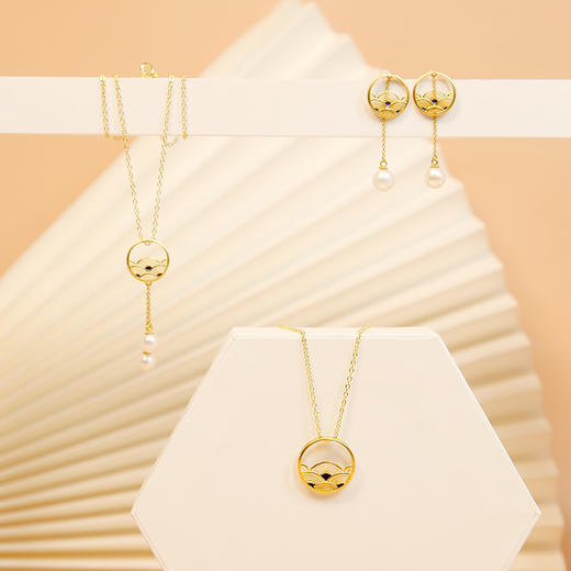 【宫廷系列】饮水鸟  手工花丝镶嵌 项链耳钉耳坠手镯饰品 银镀金 珐琅彩 天然珍珠 商品图13