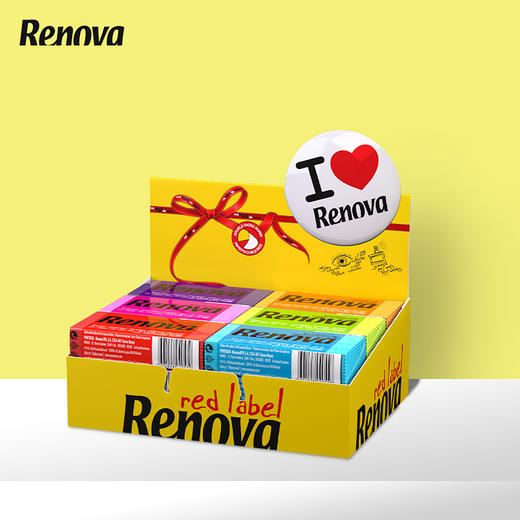 【已下架】积分换购 | 葡萄牙Renova 彩色口袋纸巾18包装  蓬松柔软 植物染料 不掉色 不掉纸屑[福利品] 商品图1