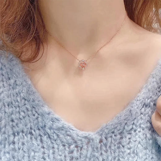 【超惠秒】Swarovski/施华洛世奇跳动的心女士粉钻花朵项链 元旦礼物 5514488 商品图1