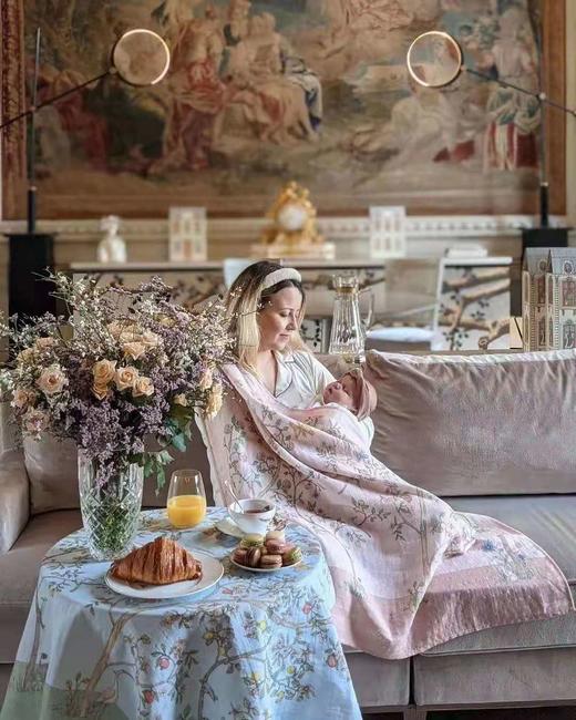 法国Atelier Choux 婴儿棉纱布包巾抱巾 同名款/小宝贝/动物森林 100*100cm 商品图3