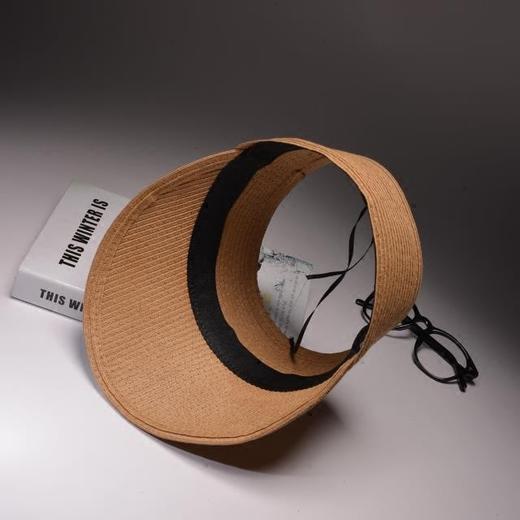 【帽子】欧美大檐草帽空顶帽黑色鸭舌帽遮阳帽太阳帽户外出游度假帽女潮 商品图3