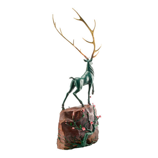 【6F】阿斯蒙迪陈金庆鹿青铜艺术品原作收藏品乔迁寿礼艺术礼品高端礼品 商品图1