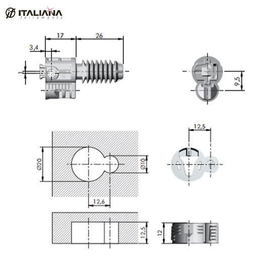 【忍者】分体式 隐形半锁 木层板托 商品图3