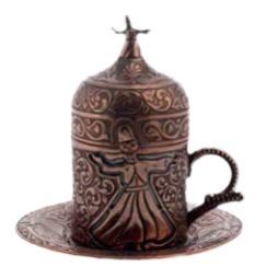 土耳其复古合金咖啡杯套杯（旋转舞） 商品图0