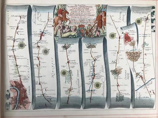 手绘上色珍稿再版1939年 《1675英国、威尔士城市乡镇地图指南》 100页彩色插图 布面精装大16开 商品图8