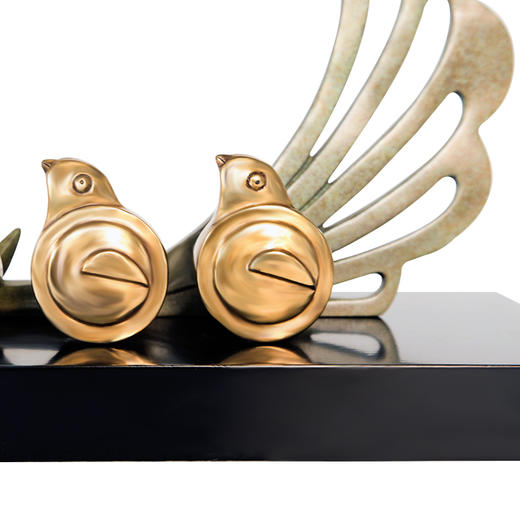 【6F】阿斯蒙迪生肖鸡纯铜摆件母子艺术品办公桌面摆件创意礼品生日礼品 商品图3
