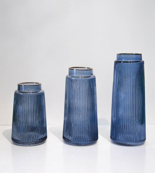 复古竖条花瓶 商品图0