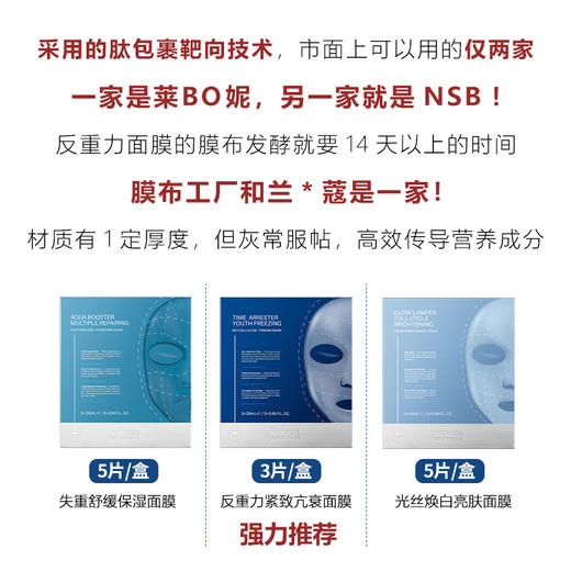 LP同款技术！ 以色列NSB海蕴外星人反重力面膜 女保湿抗皱紧致烟酰胺焕白 商品图2