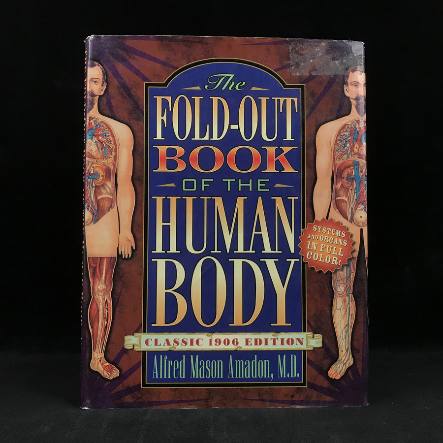 医学经典人体解剖立体书 4页可展开的彩色立体插图 精装16开