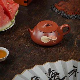 宜兴龙德堂陶艺 汤宣武《令瓢·大暑》原矿底槽清 220  cc