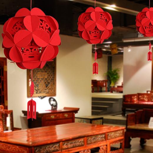 【福字绣球】无纺布喜字绣球婚房装饰新年布置福字绣球 商品图1