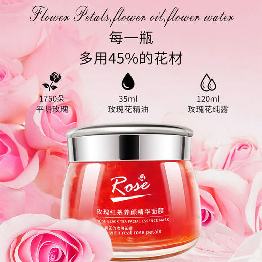 【拍一发二】志刚推荐全因子纯花瓣精粹玫瑰花瓣面膜膏涂抹式补水控油提亮肤色 商品图3