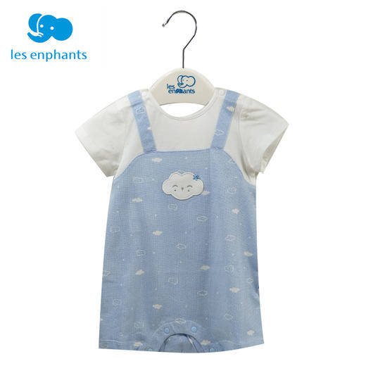 丽婴房-童衣类（夏）D0连身装\游戏裤天蓝 商品图0