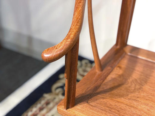 红桥红  家具严选  缅甸花梨（大果紫檀）【素圈椅  三件套】 商品图7