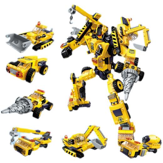 启蒙超集变-工程机甲积木1417D 商品图1