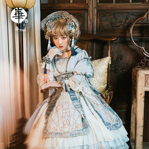 【积分兑换，60天内发货】金丝铁线BNT 瓷娃娃 崋 huà lolita连衣裙 商品图1