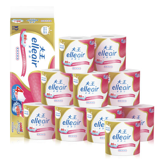 大王（elleair)-卷筒卫生纸柔软亲肤型10卷 商品图0