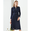 EITIE爱特爱秋季新款时尚翻领气质收腰显瘦A字通勤百搭连衣裙C2107850 商品缩略图2