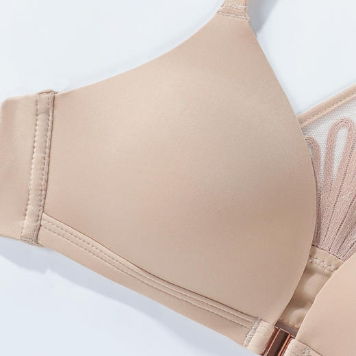 雅黛丽女士光面蕾丝美背无钢圈可调节薄杯前扣内衣文胸 商品图4